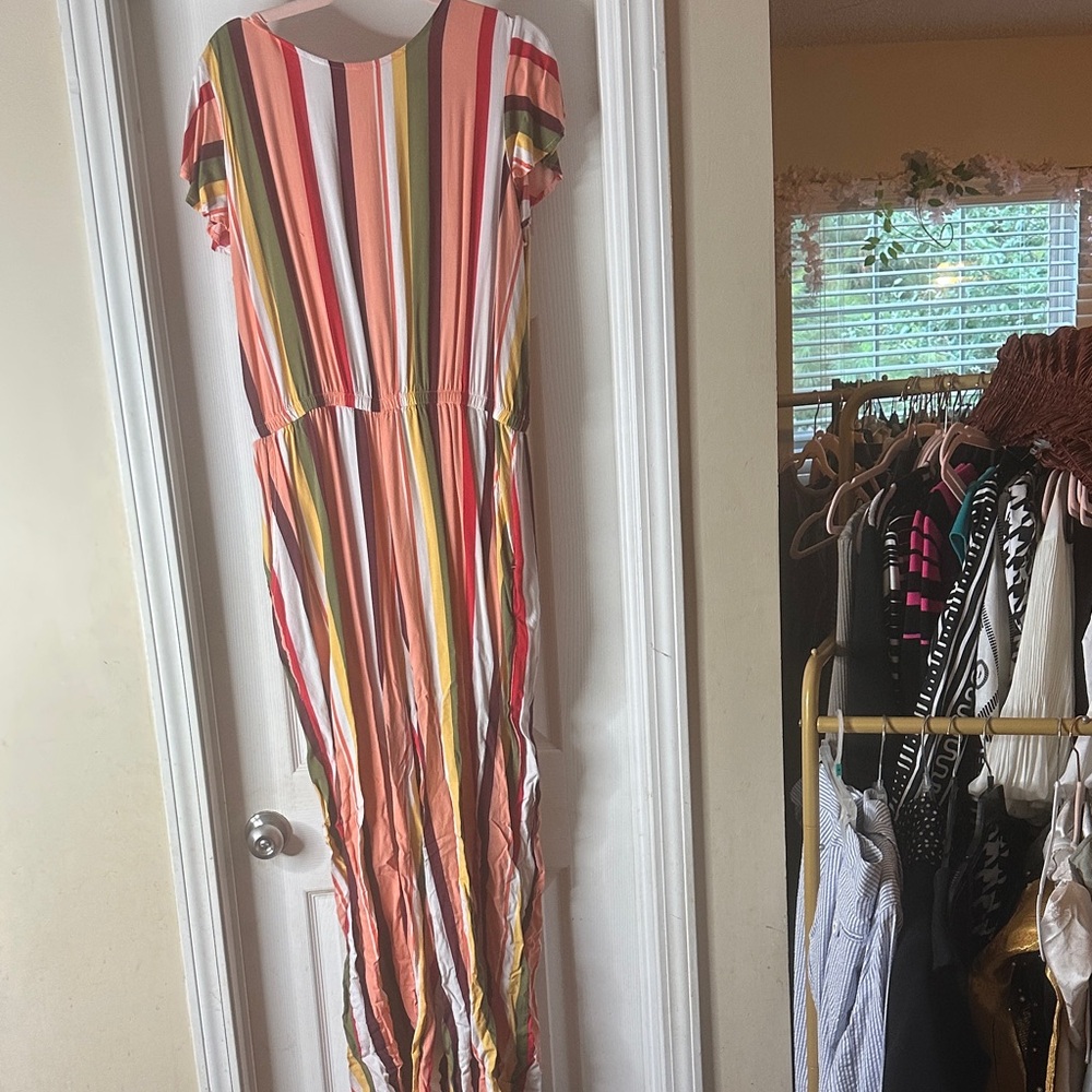 Colorful Striped Maxi jumpsuit